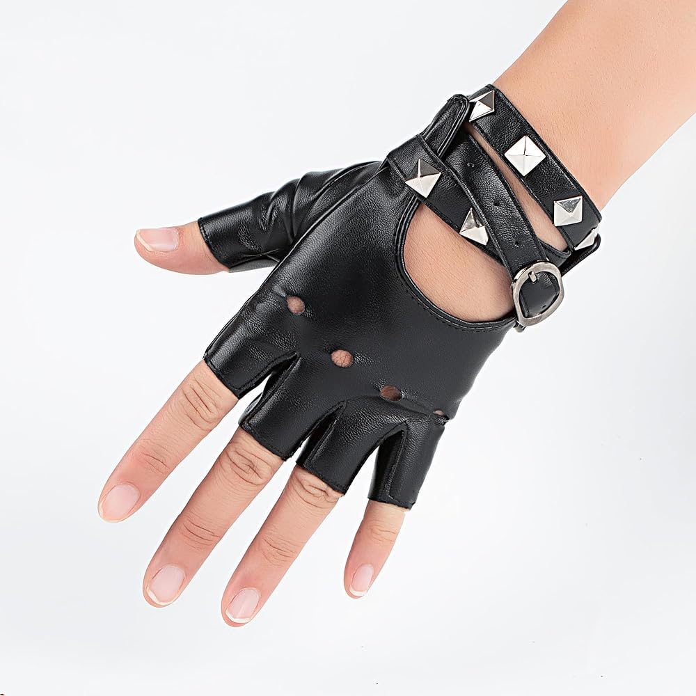 Amazon.com: Kiddokids Fingerless Leather Gloves for Women